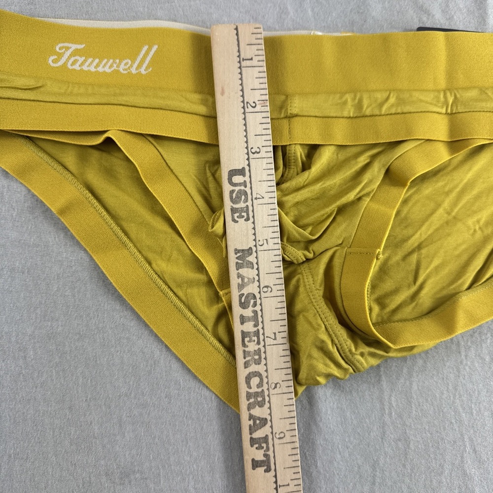 Tauwell Mens Underwear XL Yellow Sexy Bikini Briefs Lingerie Pouch Lot of 3 NEW - Picture 6 of 6